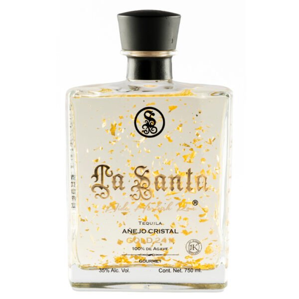 Tequila La Santa Añejo Cristalino Gold 24K