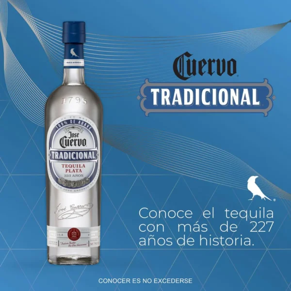 TEQUILA CUERVO TRADICIONAL PLATA 950 ml - Imagen 2